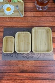 Mira - 3 lü Bambu Sunum Çerezlik, Kahvaltı, Kahve, Meyve Sunum, Servis Kasesi - 5