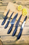 Perotti Coltello Bamboo 6 Parça Bıçak Seti Taba Kare - 4