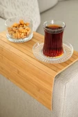 Rhea - Katlanabilir Bambu Kolçak Tepsi Portatif Koltuk Kolu Sehpa Çekyat Yan Kol Tepsisi 29 X 40 Cm - 3