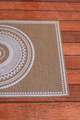 Ethnic - 6 Adet Jüt El Baskılı Dikdörtgen Sofra Sunum Tabak Altlığı Supla Amerikan Servisi 45x30 Cm - 5