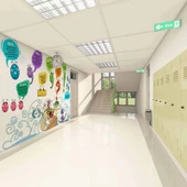 Noktalama İşaretleri Okul Duvar Kağıdı Baskı - 1