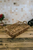 Mette - Dekoratif Doğal El Örgüsü Sepet, Meyvelik, Havluluk, Ekmek Sepeti, Banyo Organizer 47 Cm - 2