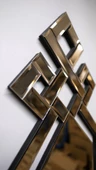 Elis Concept Piramit Dekoratif Duvar Ayna Bronz 2 Adet  95 x 40 cm - 2