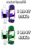 2li SET 35+45 KG Direnç Bandı Seti Kas Geliştirme Lastiği Fitness Pilates Cross Training Bant thumbnail 2