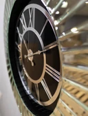 Elis Concept Venüs Ahşap Aynalı Duvar Saati Özel El Yapımı 60cm Gümüş - 4