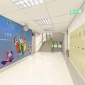 Robotik Kodlama Okul Duvar Kağıdı Baskı - 1