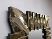 Elis Concept Venedik Dikdörtgen Dekoratif Ahşap Duvar Ayna Bronz 110 x 80 cm - 3