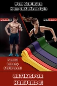 5-15-25-35-45 KG Direnç Bandı Seti Kas Geliştirme Lastiği Fitness Pilates Cross Training Bant 5 Boy thumbnail 6