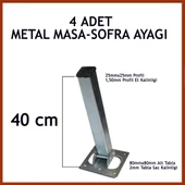 Masa Ayağı 4lü Katlanır Metal Yer Sofrası Ayağı 40 cm - 1