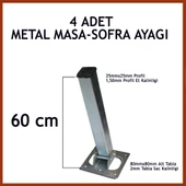 Masa Ayağı 4lü Katlanır Metal Yer Sofrası Ayağı 60 cm - 1