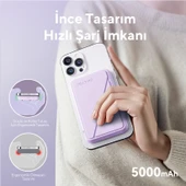 Voltme Lila MagPak 5000mAh Magsafe Kablosuz Powerbank- 22.5W - 4