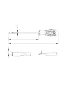 İzeltaş Düz Uçlu Tornavida Kraft Seri 3x80 mm - 2
