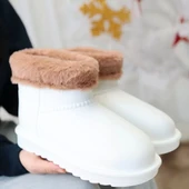 Mordi Beyaz Oval Burunlu Su Geçirmez İçi Kürklü  Bot thumbnail 4