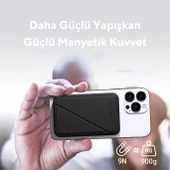Voltme Siyah MagPak 5000mAh Magsafe Kablosuz Powerbank- 22.5W thumbnail 5
