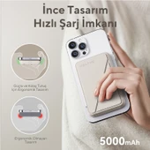 Voltme Bej MagPak 5000mAh Magsafe Kablosuz Powerbank- 22.5W - 3