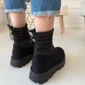 Jety Siyah Süet Bilekten Bağcıklı Bot thumbnail 4