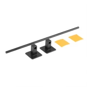 Yapışkanlı Havluluk Metal Siyah Banyo Lavabo Mutfak Uzun Kağıt Bez Havlu Askısı Kağıtlık 39 cm - 4