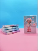 Çiçekli Kız A7 Not Defteri , Çıt Çıtlı Cep Defteri - Yeşil - 1