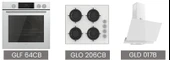 GL General Azure Beyaz Ankastre Set GLD017B-GLO206CB-GLF64CB Buhar Destekli - 1