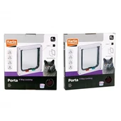 Karlie 4 Yönlü Kilitli İnce Kedi Kapısı Kahverengi 19.2x20 Cm - 1