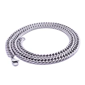 60 cm Zincir Balık Sırtı Model Gümüş Renk 316L Paslanmaz Antialerjik Trend Çelik Kolye thumbnail 1