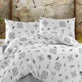 Keep London Home Series 307 Natural Cotton(Doğal Pamuk) Tek Kişilik Nevresim Takımı-Gri - 2