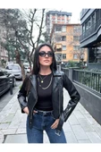 Kadın Deri Ceket Dikişsiz - 1