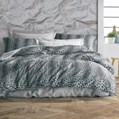 Keep London Home Series 321 Natural Cotton(Doğal Pamuk) Tek Kişilik Nevresim Takımı-Leopar Gri - 1