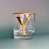 Perlotus Y Harfli Gold Altın Yaldızlı Viski Kadeh Bardak Jumbo Serisi - 1