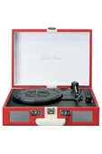 Lenco Classic Phono TT-110 Kırmızı Hoparlörlü Bluetoothlu Retro Pikap Plak Çalar - 1