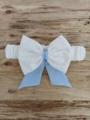 Yenidoğan Bal Peteği My Prince Taç Nakışlı Delüks Kundak Bebek Battaniyesi Mavi thumbnail 6