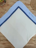 Yenidoğan Bal Peteği My Prince Taç Nakışlı Delüks Kundak Bebek Battaniyesi Mavi thumbnail 3