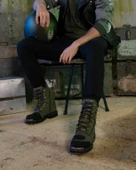 Harley Davidson Riddick Erkek Yeşil Haki Deri Bot thumbnail 6