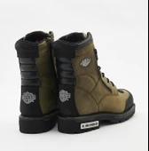 Harley Davidson Riddick Erkek Yeşil Haki Deri Bot thumbnail 4