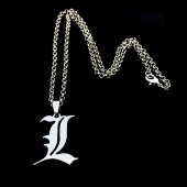 Death Note L Anime Naruto One Piece Gri Metal Zincirli Kolye - 1