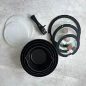 Neoflam Midas Büyük Set Siyah İnduction 11 Parça - 1