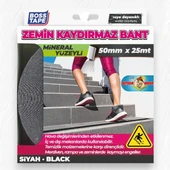 Boss Tape Zemin Merdiven Kaydırmaz Bant 50mmx25mt Siyah - 1