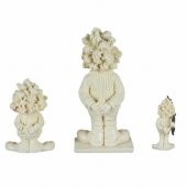 Boyanabilir Polyester Poliüretan Ham Obje Einstein Biblo Set Ve Anahtarlık - 3