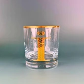 Perlotus İ Harfli Gold Altın Yaldızlı Viski Kadeh Bardak Jumbo Serisi - 1