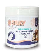 Silky - Evcil Hayvanlar için Parmak Islak Mendil - Göz / Kulak / Pati / Makat temizliği - 50ad - 1