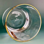 Perlotus İ Harfli Gold Altın Yaldızlı Viski Kadeh Bardak Jumbo Serisi - 4