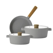 Neoflam D-NEOGS5 Fika Gri 5 Parça Alüminyum Döküm Tencere Seti - 1