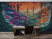 Grafitti Kanat Temalı Duvar Kağıdı thumbnail 4