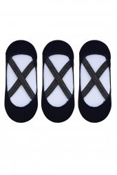 3lü Kadın Pilates Yoga Çorabı Çapraz Bantılı Çorap - 5