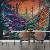 Grafitti Kanat Temalı Duvar Kağıdı thumbnail 5