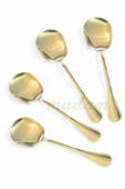 Madamev 4'lü Gold Servis Kaşığı Paslanmaz Çelik Lüx Salata Börek Pasta Fırın Tavuk Patates Servis Kaşığı - 3