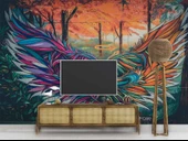 Grafitti Kanat Temalı Duvar Kağıdı thumbnail 3