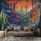 Grafitti Kanat Temalı Duvar Kağıdı thumbnail 1