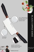 Black Copper Serisi Mutfak Bıçak Pizza Pide Börek Kıyma Bıçağı Zırhı (MFT-745) thumbnail 2