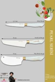 Pearl Serisi Mutfak Bıçak Seti Et Ekmek Sebze Salata Börek Şef Bıçağı 3 Lü Set ( Mft-4127) thumbnail 1